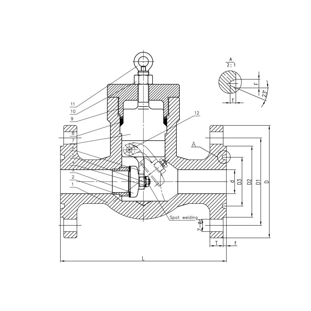 обратный подъемный для высокого давления ASME B16.34.jpeg
